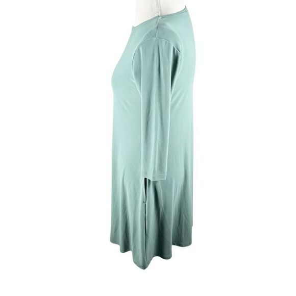 Sympli Canada Tunic Dress Size 4 Sage Lagenlook Flowy Career Travel Comfy Pocket - Picture 3 of 7